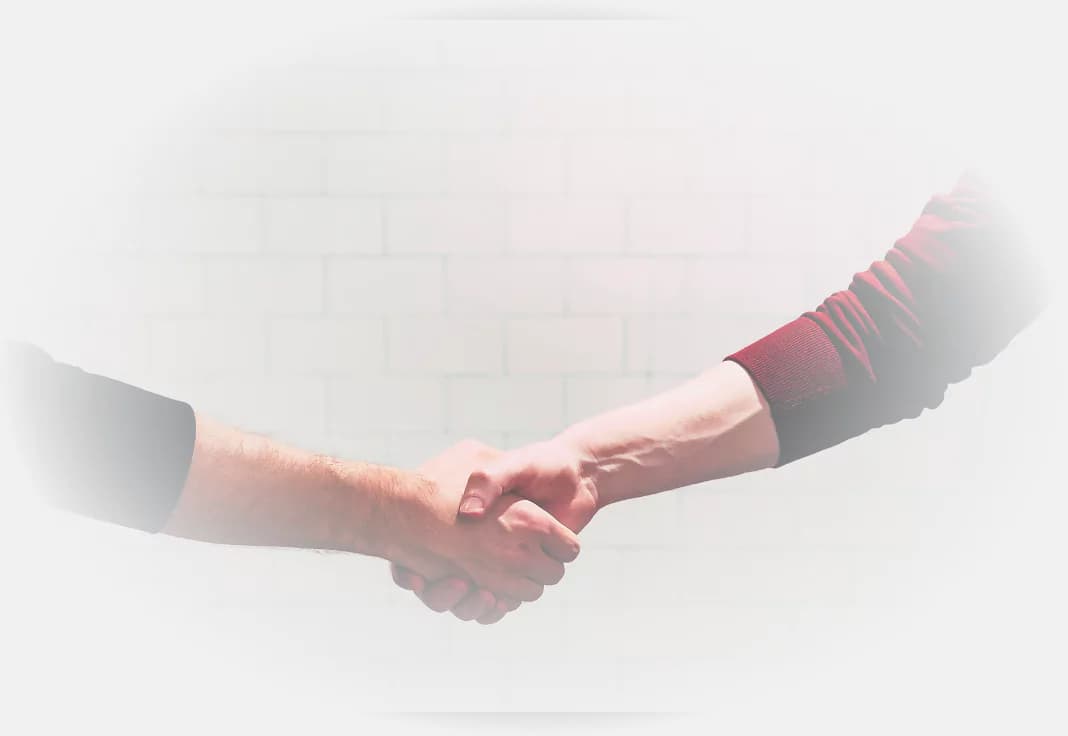 Two people shaking hands